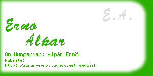 erno alpar business card